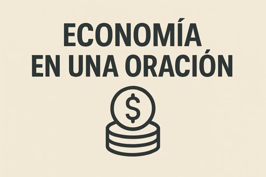 economía en una oración