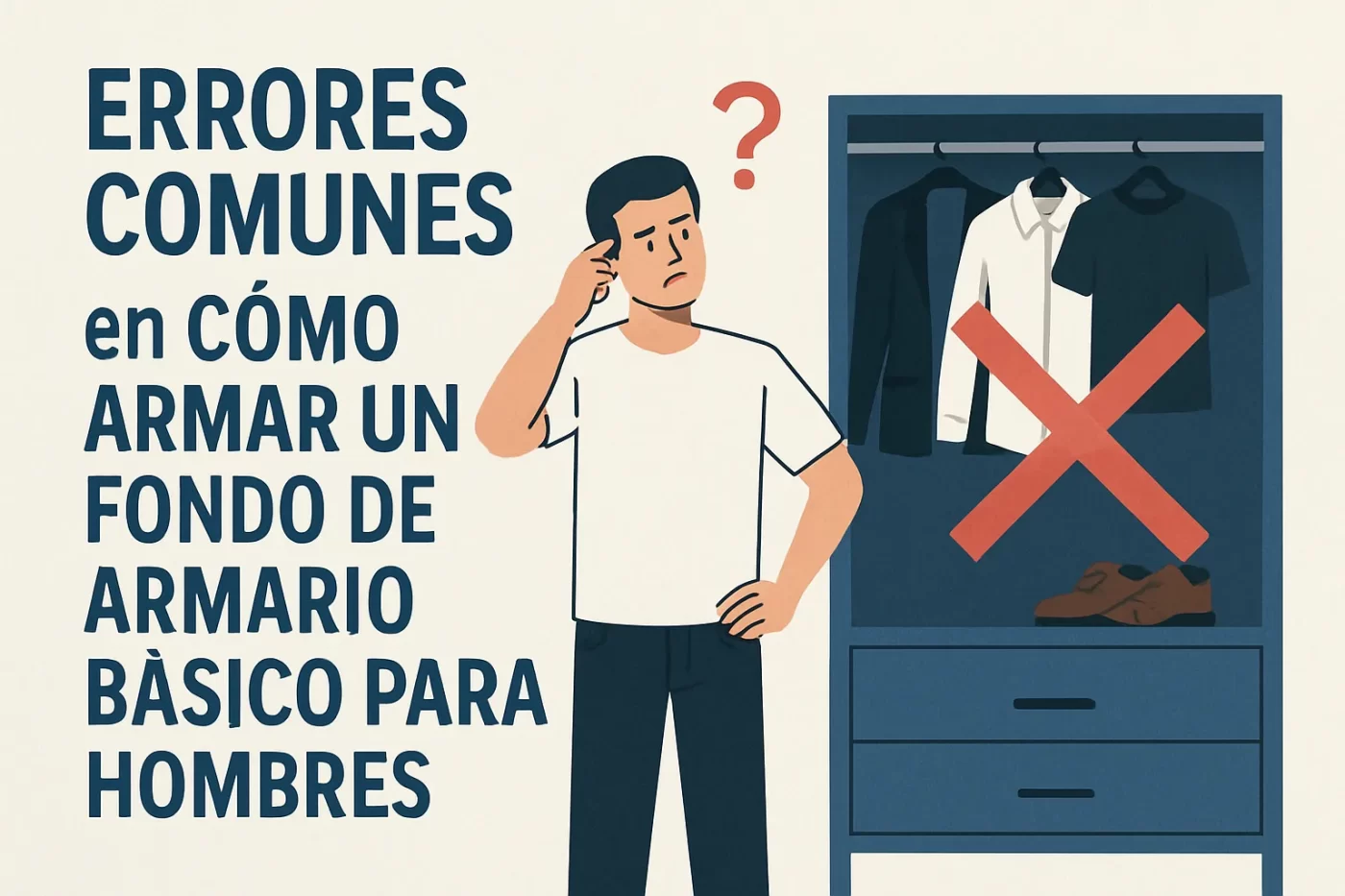 errores comunes en Cómo armar un fondo de armario básico para hombres