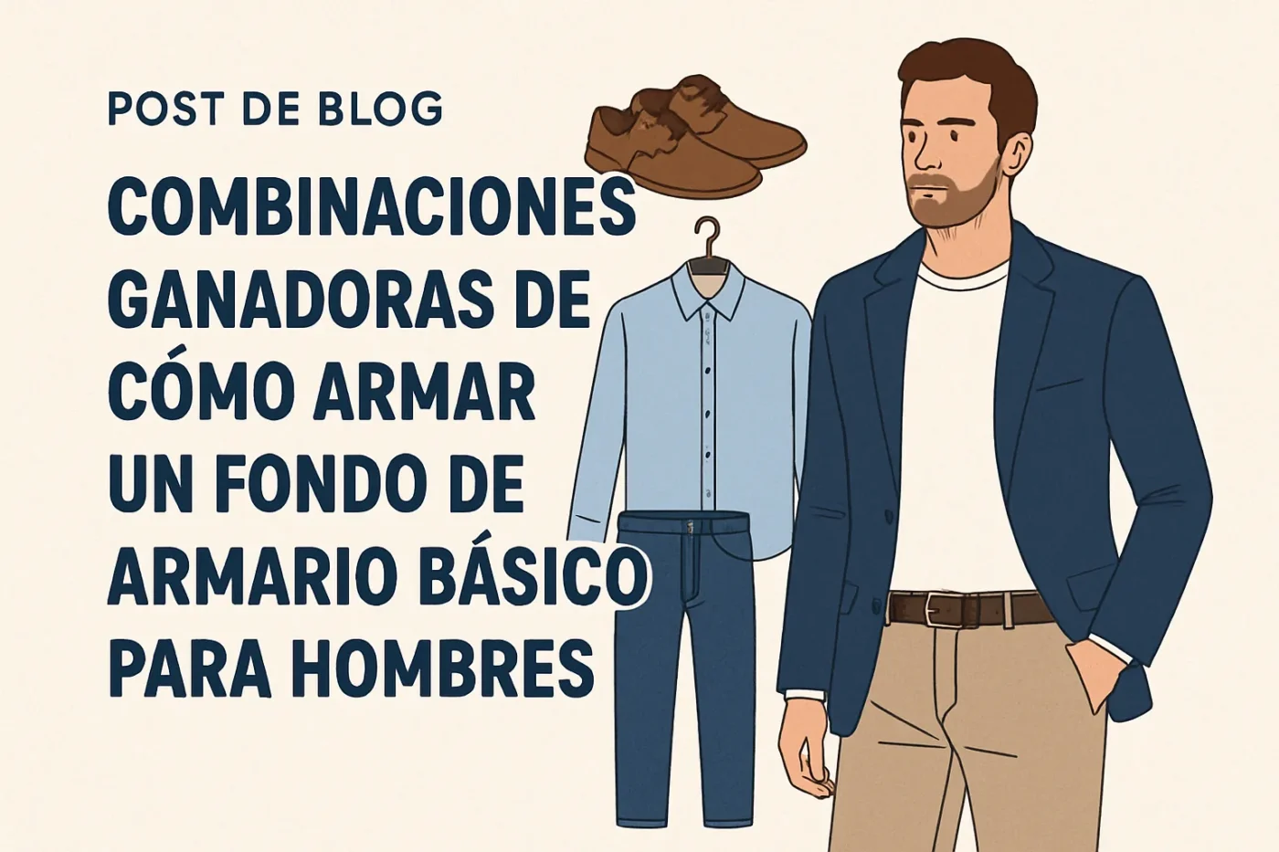 combinaciones ganadoras de Cómo armar un fondo de armario básico para hombres