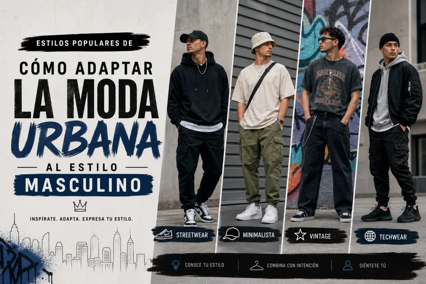 estilos populares de Cómo adaptar la moda urbana al estilo masculino