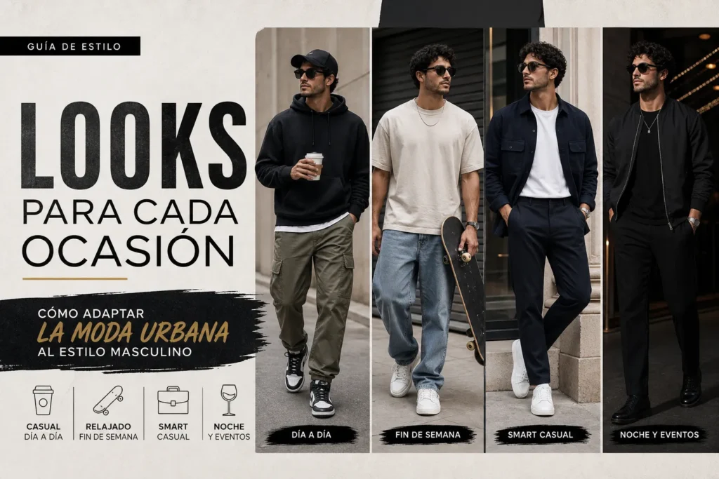 looks para cada ocasión con Cómo adaptar la moda urbana al estilo masculino
