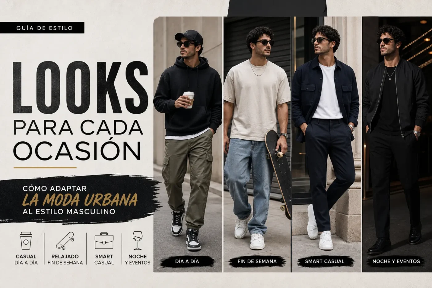looks para cada ocasión con Cómo adaptar la moda urbana al estilo masculino