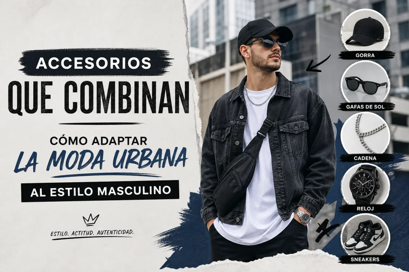 accesorios que combinan con Cómo adaptar la moda urbana al estilo masculino