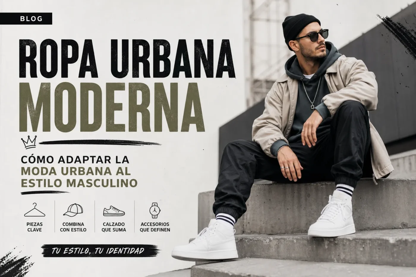 ropa urbana moderna con Cómo adaptar la moda urbana al estilo masculino