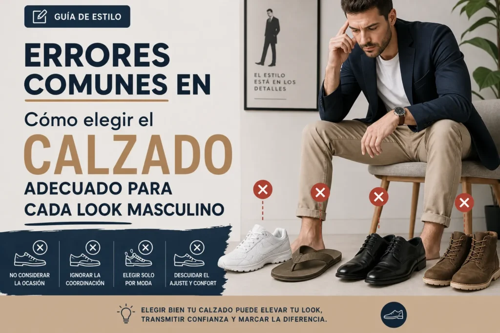 errores comunes en Cómo elegir el calzado adecuado para cada look masculino